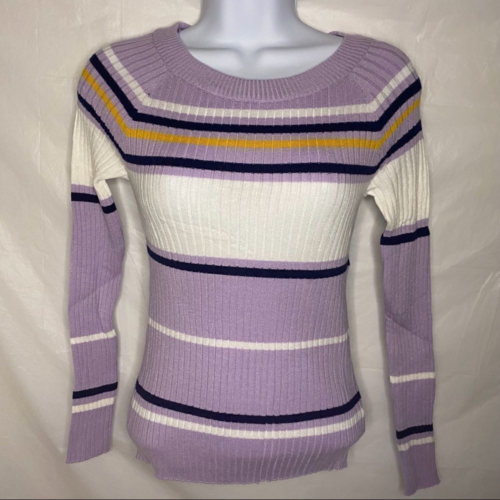 Ambiance Apparel Striped Sweater Size S